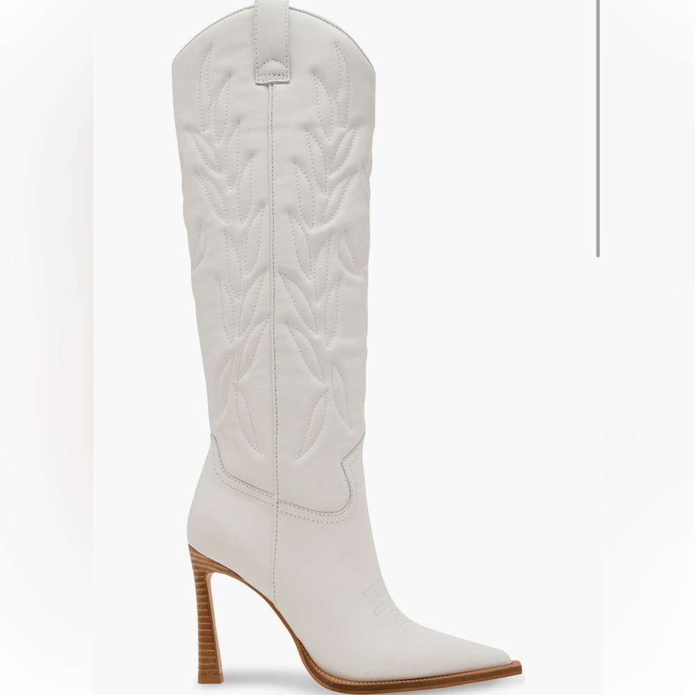 Steve Madden White Heeled Boots